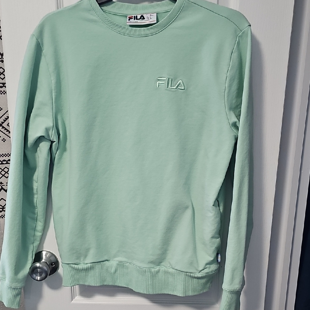 FILA Womenss Light Green Crewneck Sweater